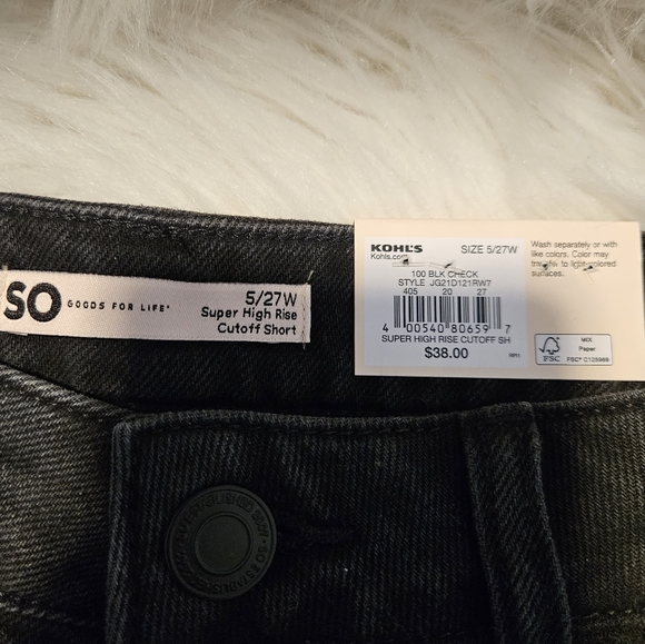 NWT SO Brand Super High Rise Cutoff Short - Picture 3 of 4